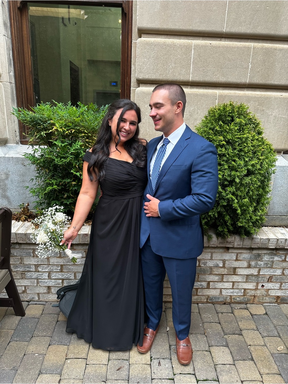 Azazie black dress/gown